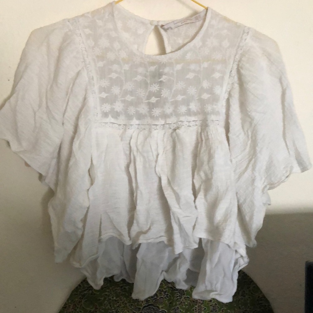 Zara White Crop Top